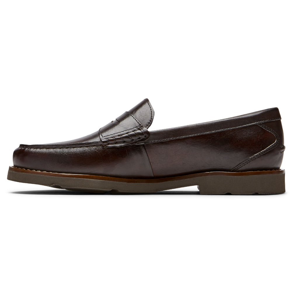 Rockport Mens Loafers Dark Brown - Modern Prep Penny - UK 819-IJBQGS